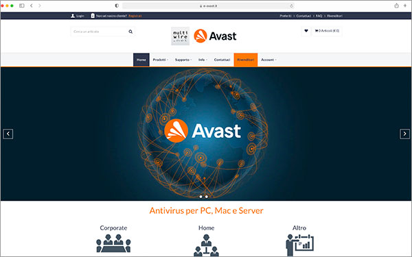 ECommerce Antivirus Avast